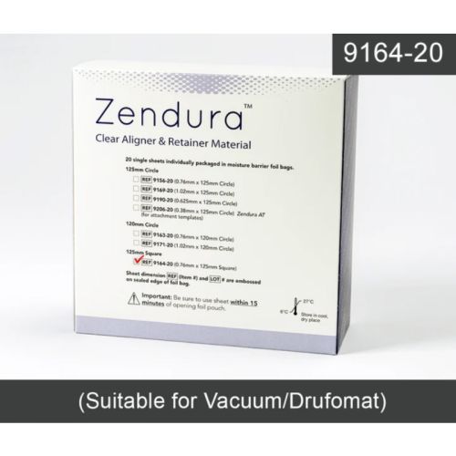 Zendura A 0.76 mm x 125 mm Square (Box of 20 sheets)